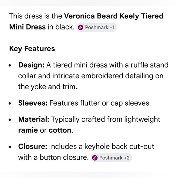 Veronica Beard Keely Cotton Ruffle Tiered Dress- Black - Picture 17 of 17